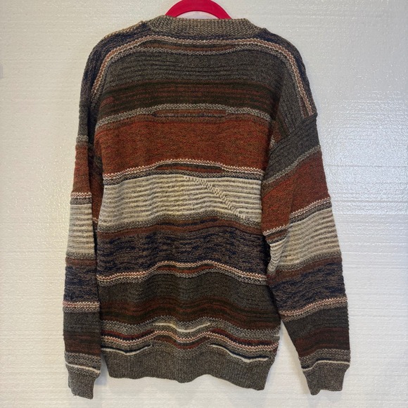 VTG Protege Striped Knit Button Front Grandpa Cardigan Sweater Women's Medium - Picture 7 of 9